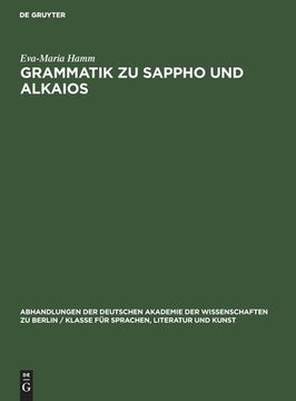 portada Grammatik zu Sappho und Alkaios (en Alemán)