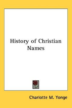 portada history of christian names (en Inglés)
