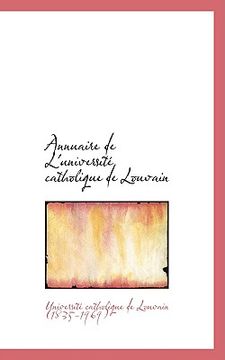 portada annuaire de l'universit catholique de louvain