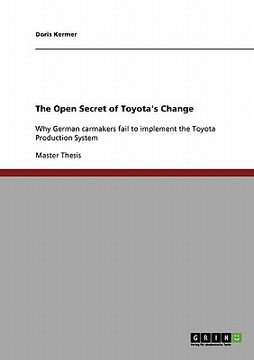 portada the open secret of toyota's change (in English)