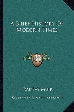 portada a brief history of modern times (en Inglés)