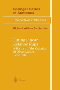 portada Fitting Linear Relationships: A History of the Calculus of Observations 1750-1900 (in English)