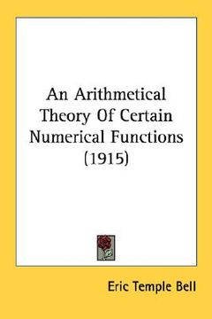 portada an arithmetical theory of certain numerical functions (1915) (en Inglés)