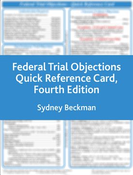 portada Federal Trial Objections Reference Card (in English)
