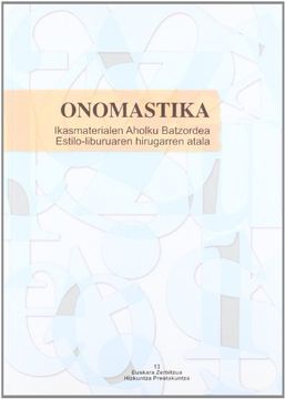 portada Onomastika (+Cd) (Euskara-Zerbitzua Ikasmate) (en Euskera)