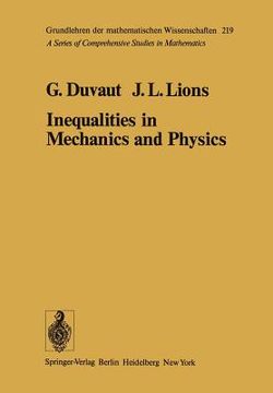 portada inequalities in mechanics and physics (en Inglés)