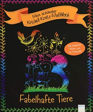 portada Mein Schönster Krickel-Kratz-Malblock. Fabelhafte Tiere (en Alemán)