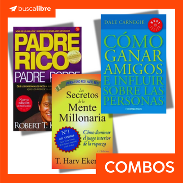 portada Pack Padre Rico + Secretos de la Mente + Como Ganar Amigos