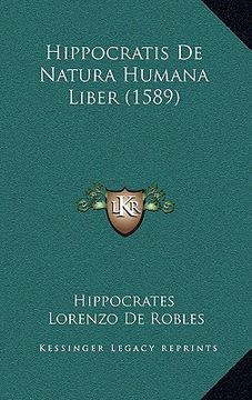 portada Hippocratis De Natura Humana Liber (1589) (en Latin)