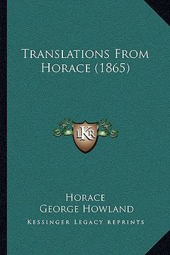 portada translations from horace (1865) (en Inglés)
