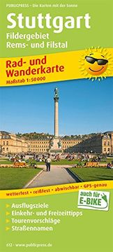 portada Rad- und Wanderkarte Stuttgart, Fildergebiet - Rems- und Filstal: Mit Ausflugszielen, Einkehr- & Freizeittipps, Wetterfest, Reißfest, Abwischbar,. Einkehr- & Freizeittipps, 1: 50000