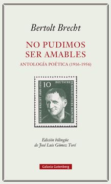 portada No Pudimos ser Amables: Antologia Poetica (1916-1956)