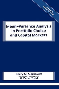 portada mean-variance analysis in portfolio choice and capital markets (en Inglés)