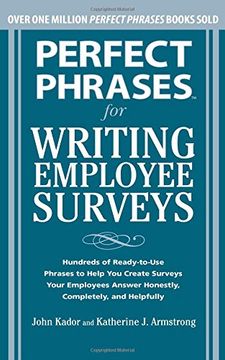 portada Perfect Phrases for Writing Employee Surveys (Perfect Phrases Series) (en Inglés)
