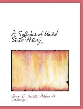 portada a syllabus of united states history (en Inglés)