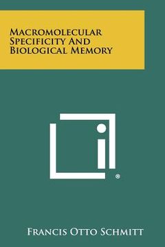 portada macromolecular specificity and biological memory