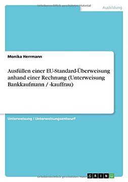 portada Ausfüllen einer EU-Standard-Überweisung anhand einer Rechnung (Unterweisung Bankkaufmann / -kauffrau)