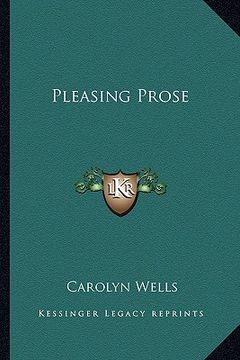 portada pleasing prose (en Inglés)
