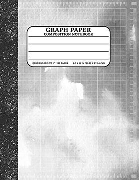 portada Graph Paper Composition Notebook: Math and Science Lover Graph Paper Cover Watercolor Silver (Quad Ruled 5 Squares per Inch, 120 Pages) Birthday Gifts for Math Lover Teacher,Student Notebook (in English)