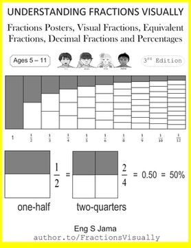 portada Understanding Fractions Visually: Fractions Posters, Visual Fractions, Equivalent Fractions, Decimal Fractions and Percentages (en Inglés)