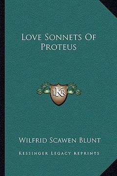 portada love sonnets of proteus (in English)