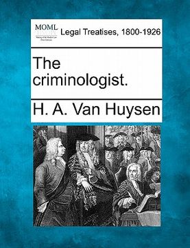 portada the criminologist. (en Inglés)