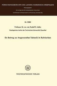 portada Ein Beitrag Zur Angewandten Tektonik Im Ruhrkarbon (en Alemán)
