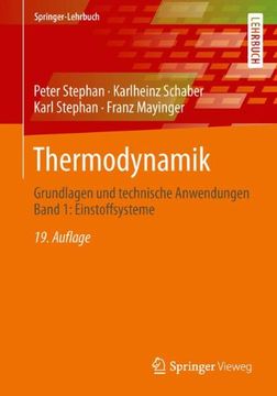 portada Thermodynamik: Grundlagen und Technische Anwendungen Band 1: Einstoffsysteme: Volume 1 (Springer-Lehrbuch) (en Alemán)