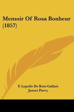 portada memoir of rosa bonheur (1857) (in English)