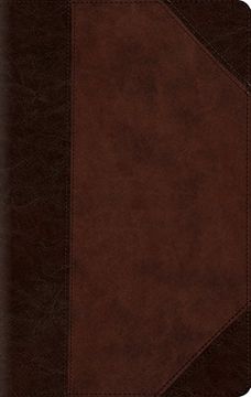 portada ESV Large Print Compact Bible (TruTone, Brown/Walnut, Portfolio Design)