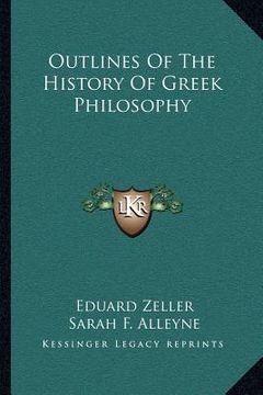 portada outlines of the history of greek philosophy (en Inglés)