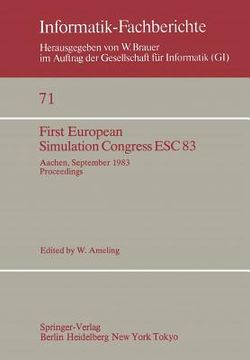 portada first european simulation congress esc 83: aachen, september, 12 16, 1983 proceedings (en Inglés)