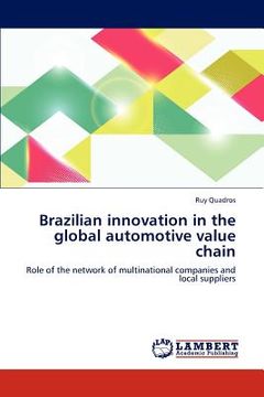 portada brazilian innovation in the global automotive value chain (en Inglés)