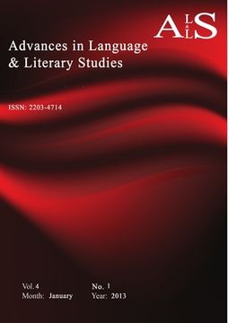portada Advances in Language & Literary Studies (Vol. 4, No.1; 2013) (en Inglés)