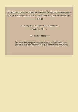 portada Über die Konvergenz einiger Jacobi-Verfahren zur Bestimmung der Eigenwerte symmetrischer Matrizen (Forschungsberichte des Landes Nordrhein-Westfalen) (German Edition)