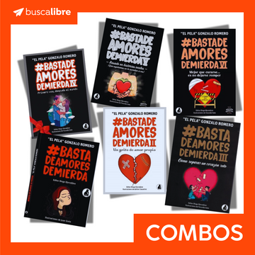 portada Pack Basta de Amores de Mierda 1 ,2 ,3 ,4 ,5 y 6 (in Spanish)
