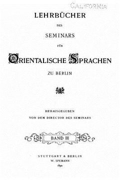 portada Lehrbucher des Seminars fur Orientalische Sprachen zu Berlin - Band III (en Alemán)