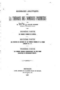 portada Recherches analytiques sur la théorie des nombres premiers (en Francés)