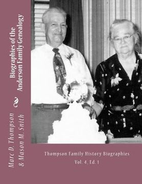 portada Narrative Biographies of the Anderson Family Genealogy: Genealogy of Anderson, Keefer, Gaugler, Livezey, Bortner, Kelly, Bucher, Kent, Arnold(2), Emer (en Inglés)