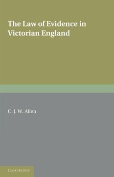 portada The law of Evidence in Victorian England (Cambridge Studies in English Legal History) (in English)
