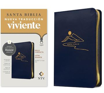 portada Biblia Compacta Ntv, Letra Gigante de Zíper con Filament