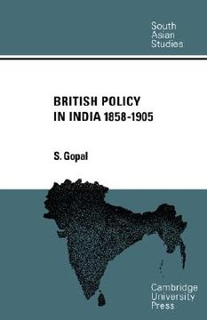 portada British Policy in India 1858-1905 (Cambridge South Asian Studies) (en Inglés)