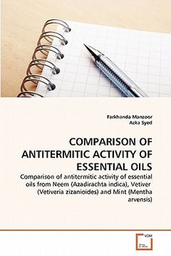 portada comparison of antitermitic activity of essential oils (en Inglés)