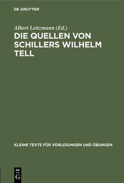 portada Die Quellen von Schillers Wilhelm Tell (en Alemán)