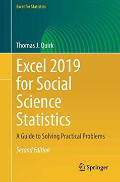 portada Excel 2019 for Social Science Statistics: A Guide to Solving Practical Problems (Excel for Statistics) (en Inglés)