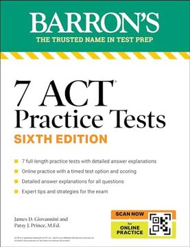 portada 7 act Practice Tests, Sixth Edition (Barron's Test Prep) (in English)