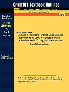 portada studyguide for brief calculus & its applications by larry j. goldstein, isbn 9780321568564