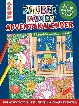 portada Zauberpapier Adventskalender - Lilla und der Weihnachtsschatz (en Alemán)