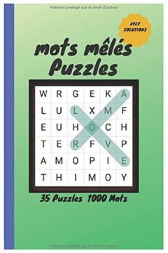 portada Mots Mêlés Puzzles: 35 Puzzles 1000 Mots 