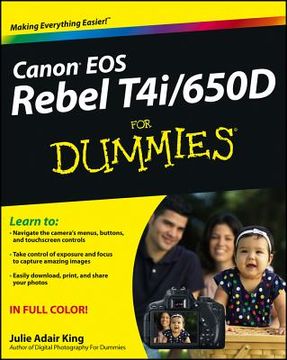 portada canon eos rebel t4i/650d for dummies (en Inglés)